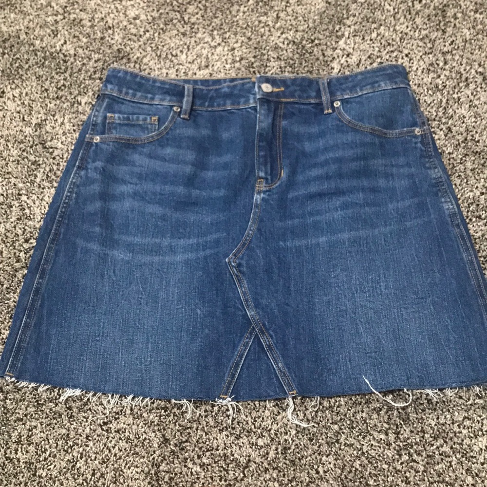 Jean a line mini skirt